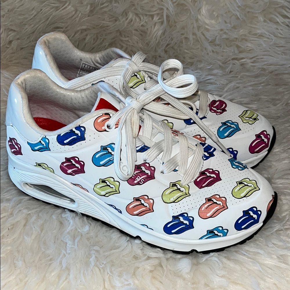 Skechers Rolling Stones UNI SAY IT Loud Trainers 177964 size 8 Sneakers